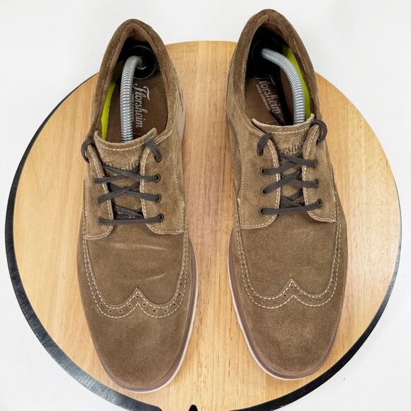 Florshiem Astor Wingtip Suede Loafer‎ Shoes Brown Mens 10 13339-051 main image 7